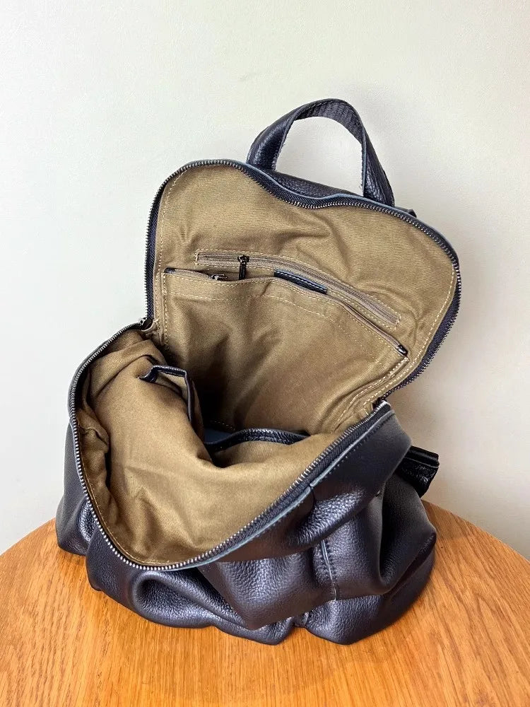 Flap-Pocket Zip Backpack