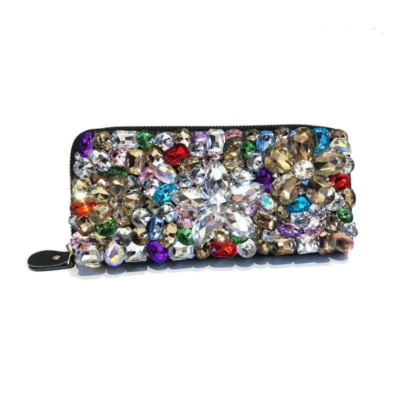 Embellished Zip-Around Wallet