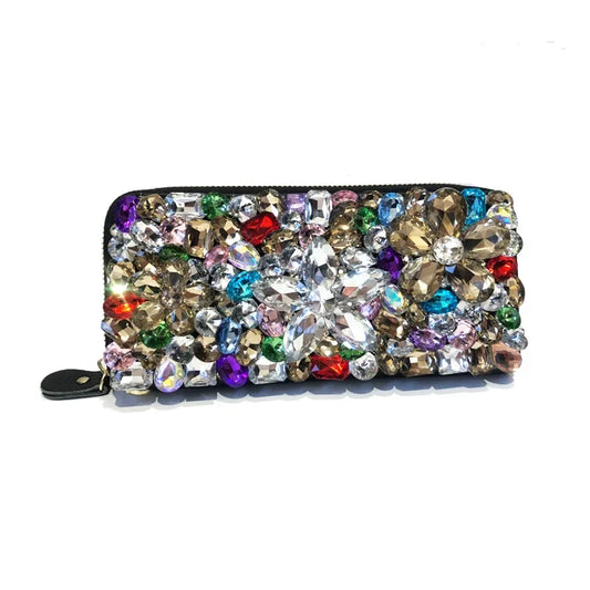 Embellished Zip-Around Wallet