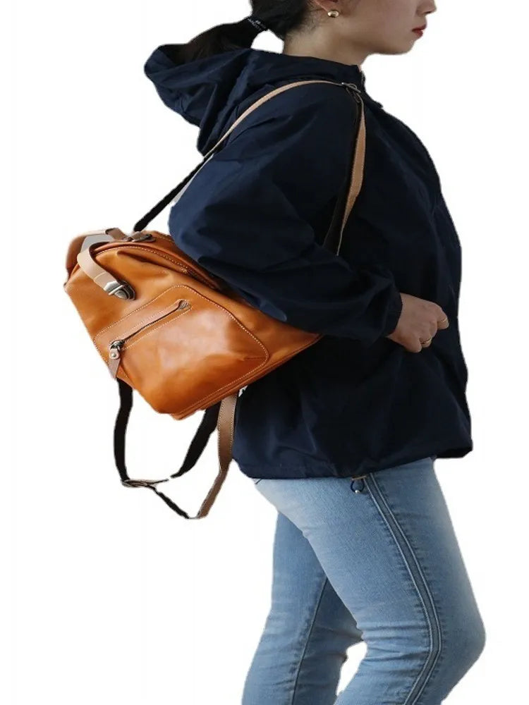 Contrast-Trim Dome Backpack