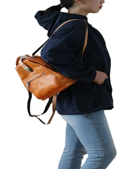 Contrast-Trim Dome Backpack