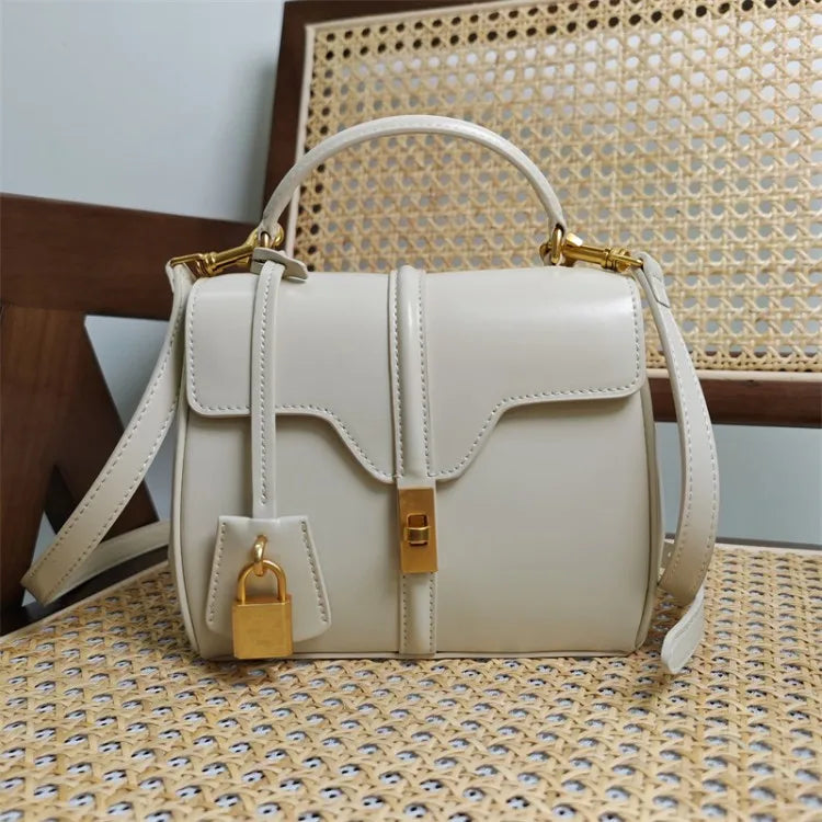 Padlock-Detail Flap Bag