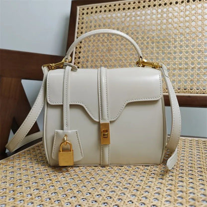 Padlock-Detail Flap Bag