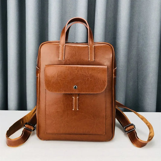 Rectangular Front-Pocket Backpack