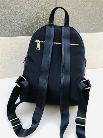 Studded Quilted-Pocket Backpack