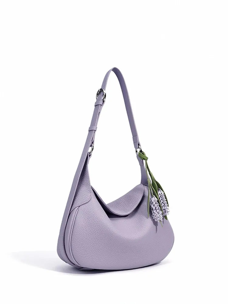 Curved Flap Shoulder Bag
