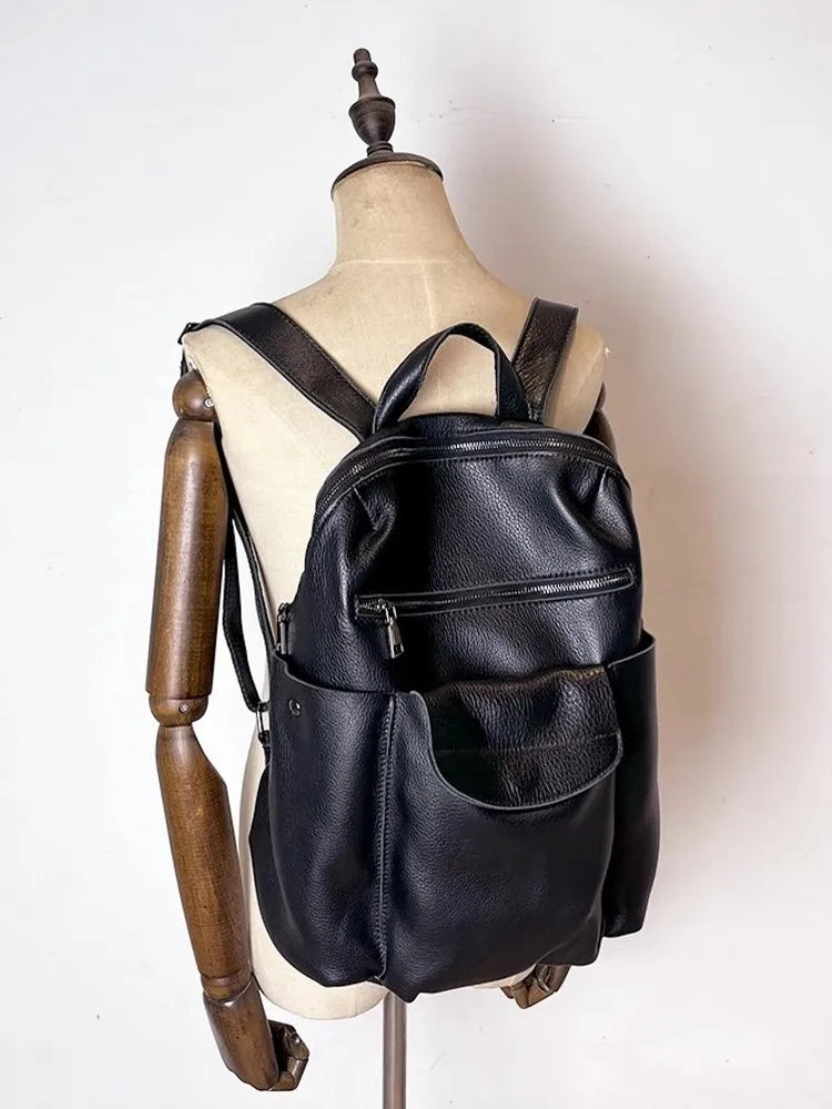 Flap-Pocket Zip Backpack