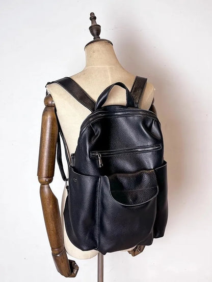 Flap-Pocket Zip Backpack