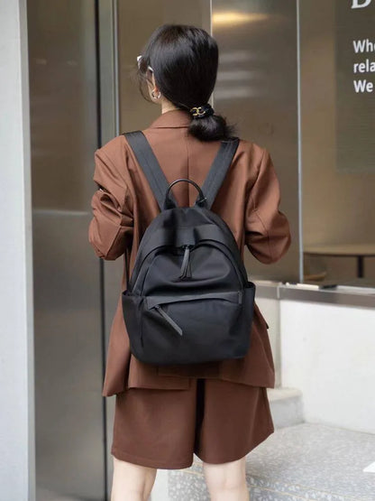 Wavy-Trim Zip Backpack
