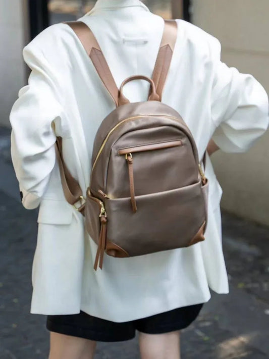 Paneled Zip Backpack
