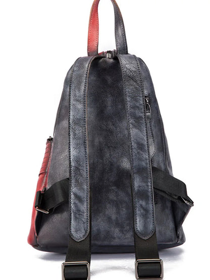Colorblock Asymmetric Zip Backpack