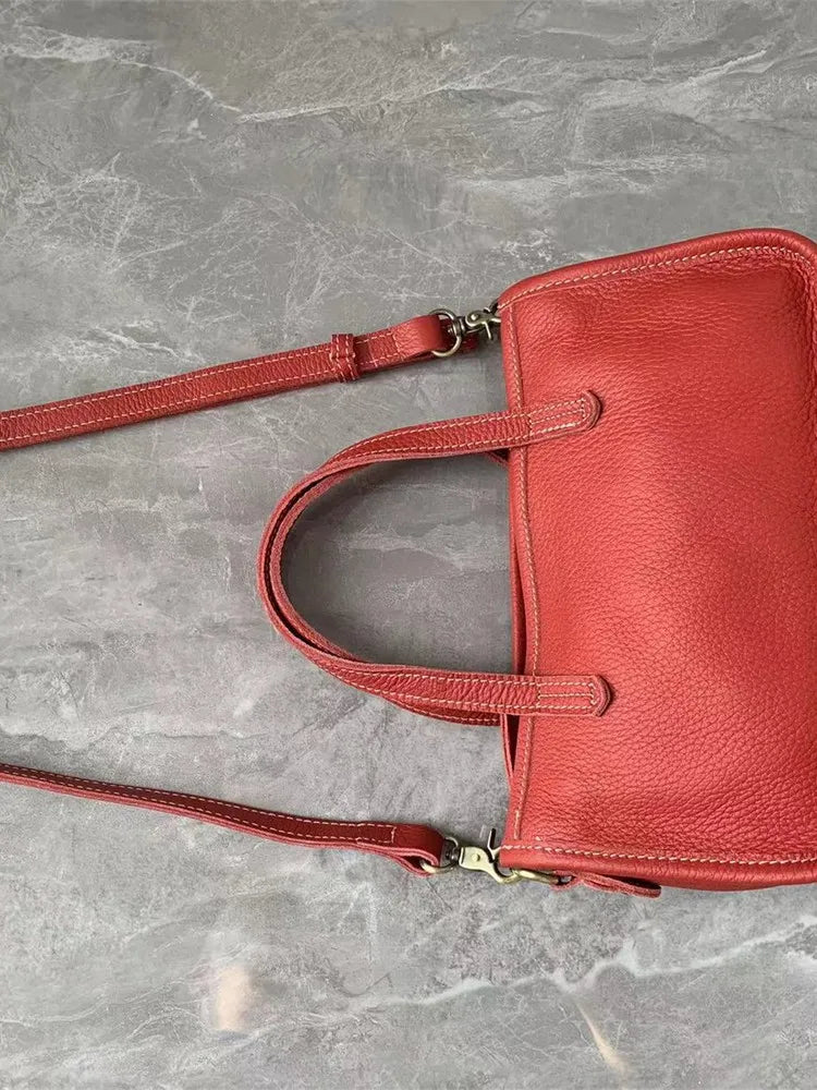 Textured Top-Handle Handbag