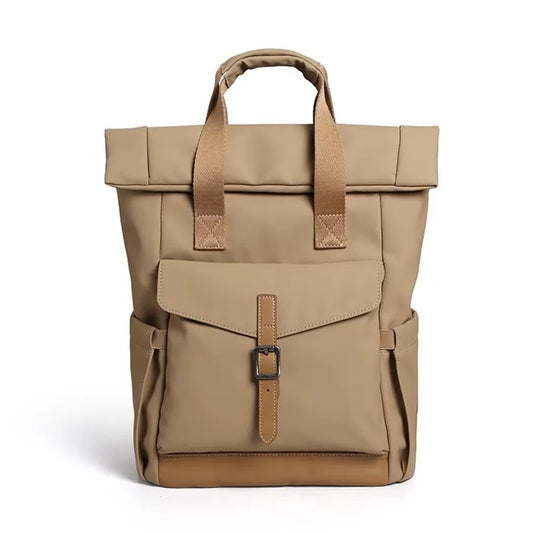 Buckle-Pocket Tote Backpack