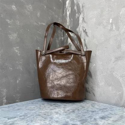 Twin-Strap Bucket Bag