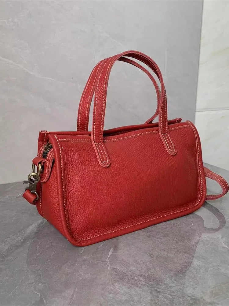 Textured Top-Handle Handbag