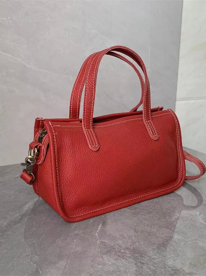 Textured Top-Handle Handbag