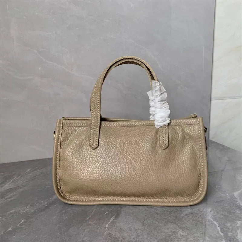 Textured Top-Handle Handbag