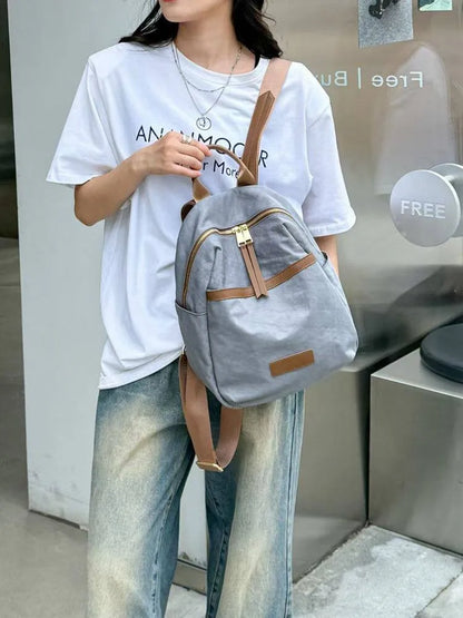 Pleated Front-Pocket Backpack