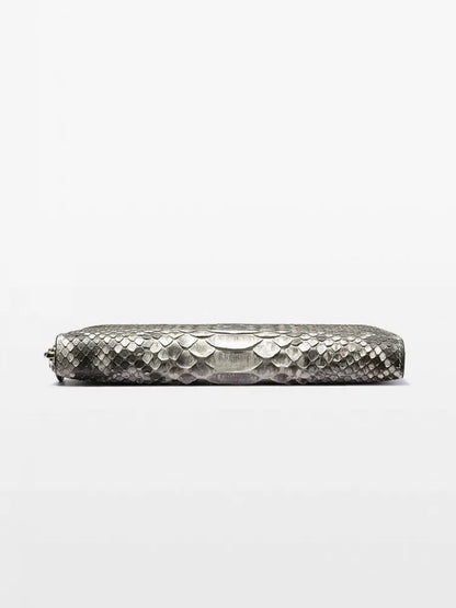 Snake-Pattern Zip Wallet