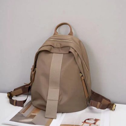 Webbing-Trim Zip Backpack