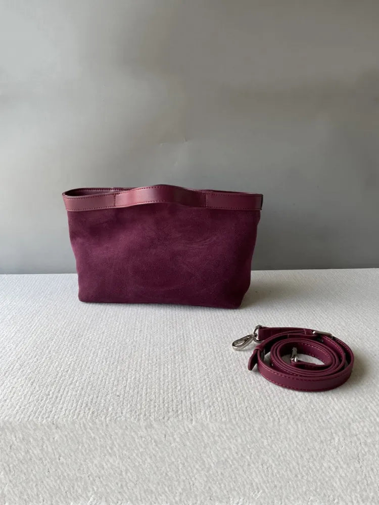 Contrast-Trim Shoulder Bag