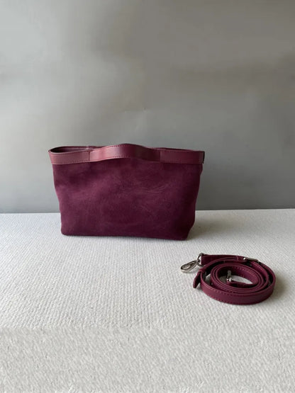 Contrast-Trim Shoulder Bag