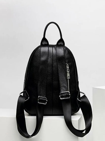 Cat-Motif Zip Backpack