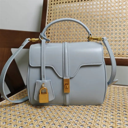 Padlock-Detail Flap Bag