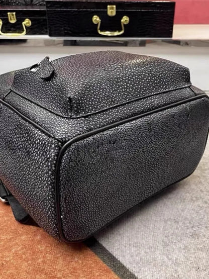 Textured Front-Pocket Backpack