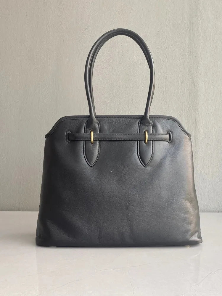 Rounded Top-Handle Tote