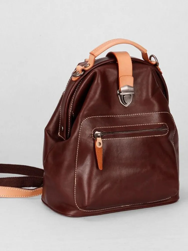 Contrast-Trim Dome Backpack
