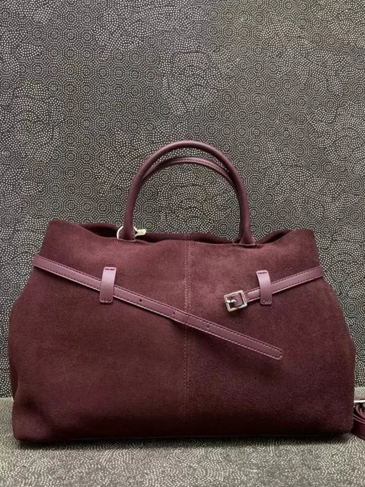 Belted Top-Handle Tote Bag