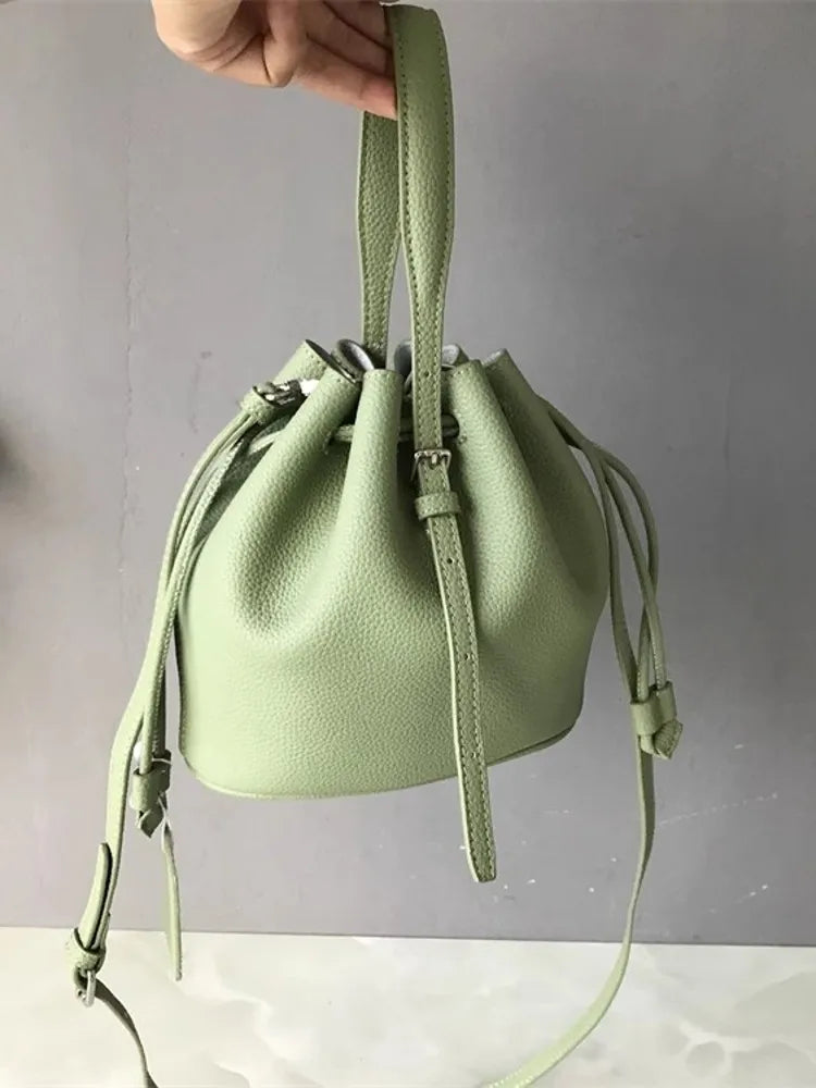 Mini Drawstring Bucket Bag