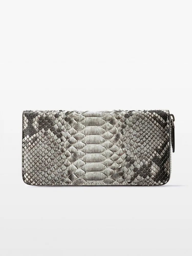 Snake-Pattern Zip Wallet
