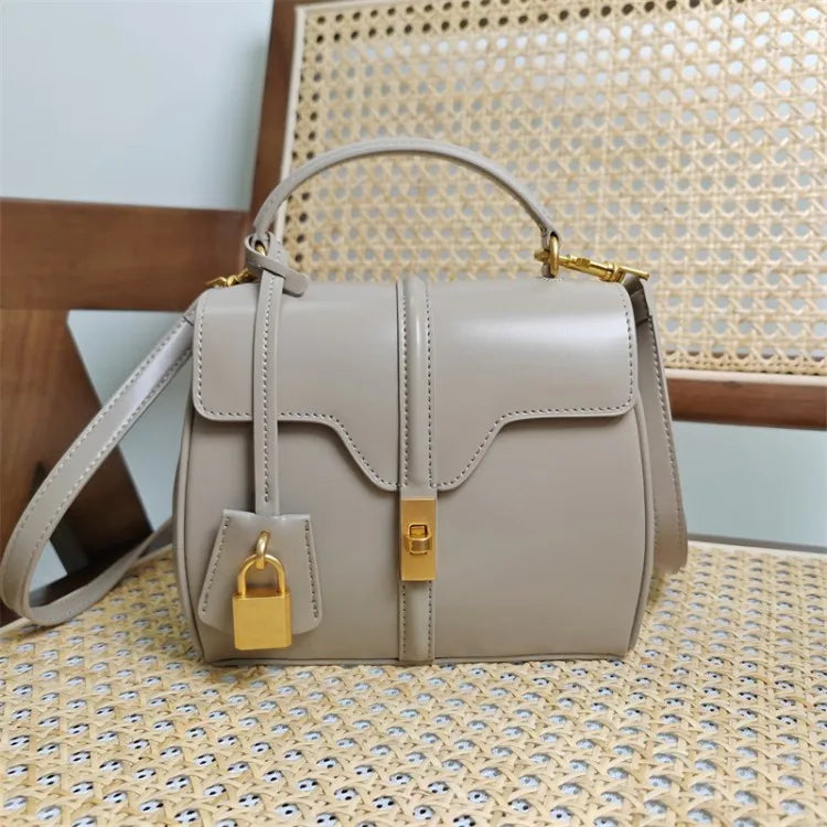 Padlock-Detail Flap Bag