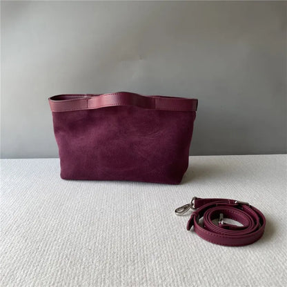 Contrast-Trim Shoulder Bag