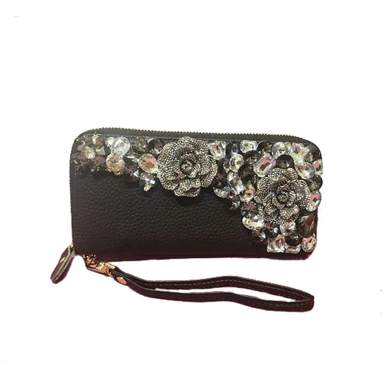 Embellished Zip-Around Wallet