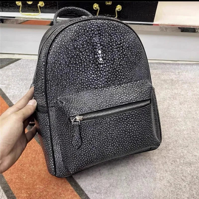 Textured Front-Pocket Backpack