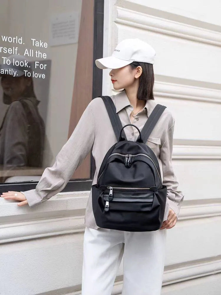 Stacked-Pocket Zip Backpack
