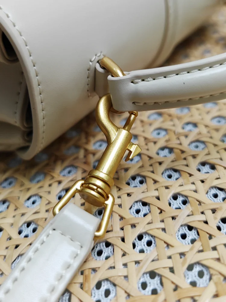 Padlock-Detail Flap Bag