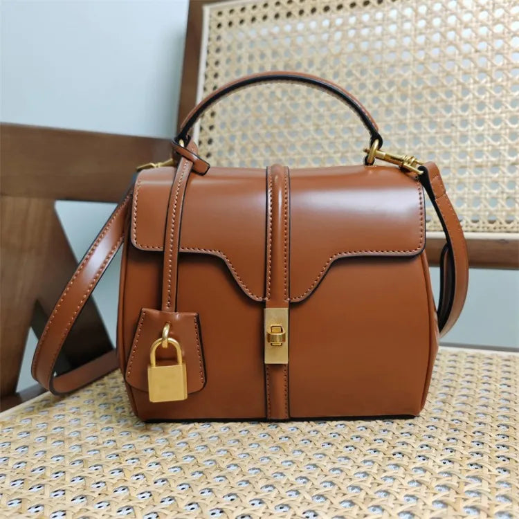 Padlock-Detail Flap Bag