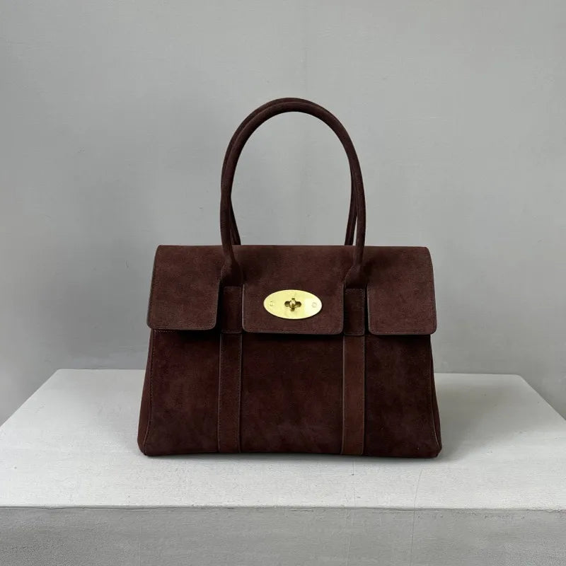 Turn-Lock Top-Handle Bag