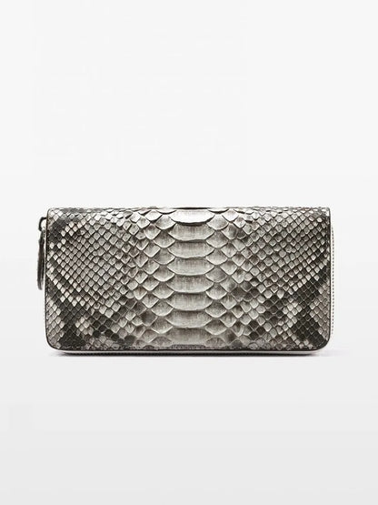 Snake-Pattern Zip Wallet