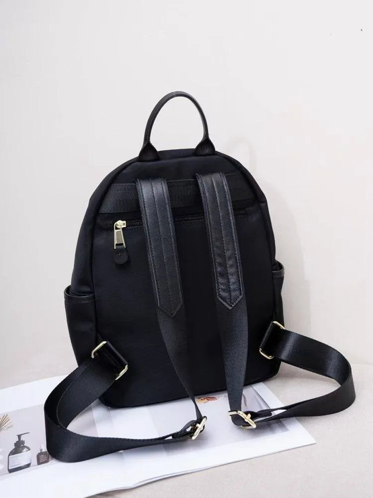 Curved-Zip Pocket Backpack