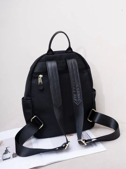 Curved-Zip Pocket Backpack