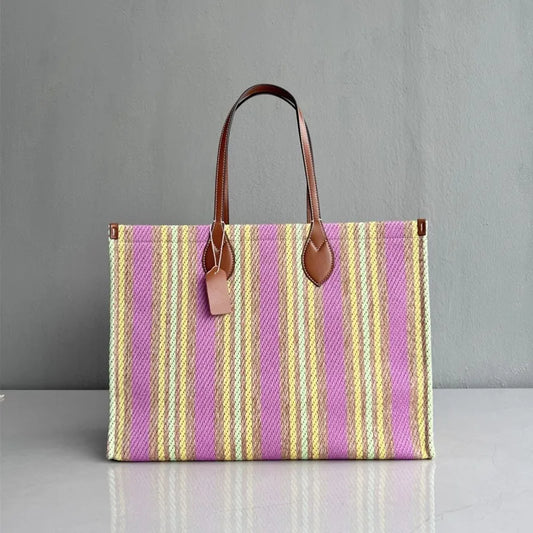 Multicolor Striped Tote Bag