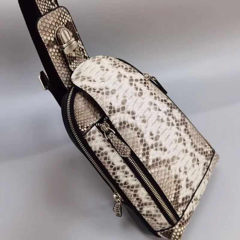 Snake-Pattern Sling Bag
