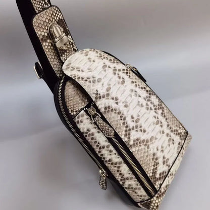 Snake-Pattern Sling Bag
