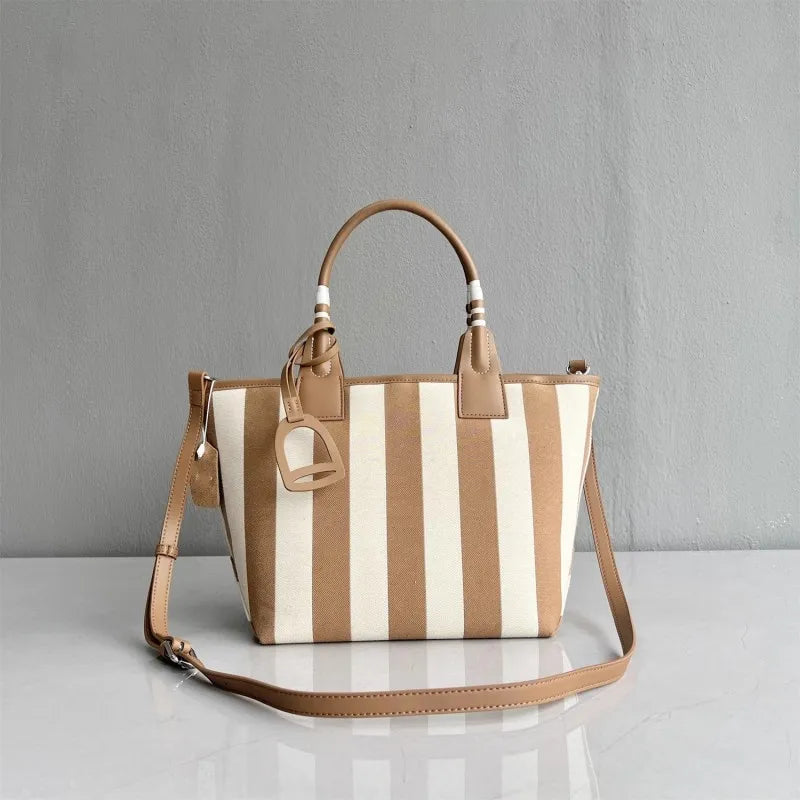 Wide-Stripe Tote Bag