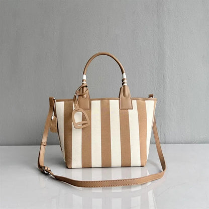 Wide-Stripe Tote Bag